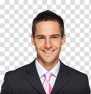 smiling man wearing black striped notched lapel suit, Smiling Businessman transparent background PNG clipart