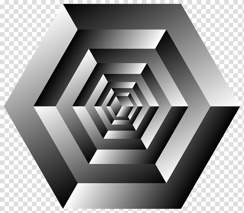 Optical illusion Necker cube Isometric projection, illusion transparent background PNG clipart