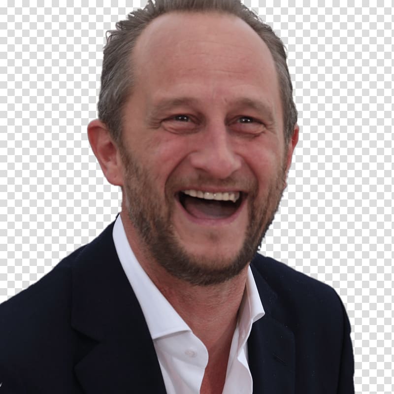 man in black suit jacket, Benoît Poelvoorde Laughing transparent background PNG clipart