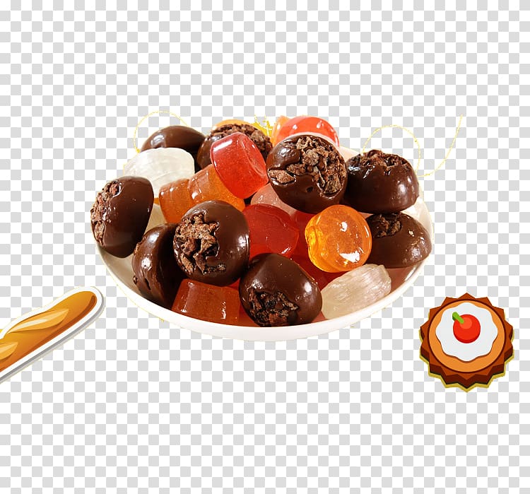 Chocolate truffle Chocolate balls Praline Candy, Candy combination transparent background PNG clipart