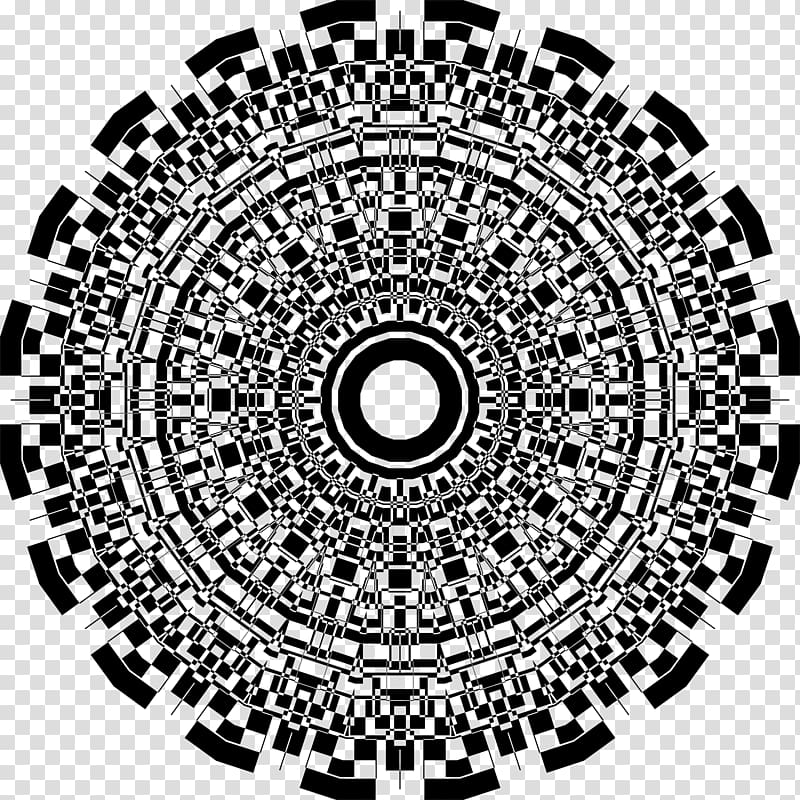 Mandala Monochrome painting Black and white , Mandalas transparent background PNG clipart