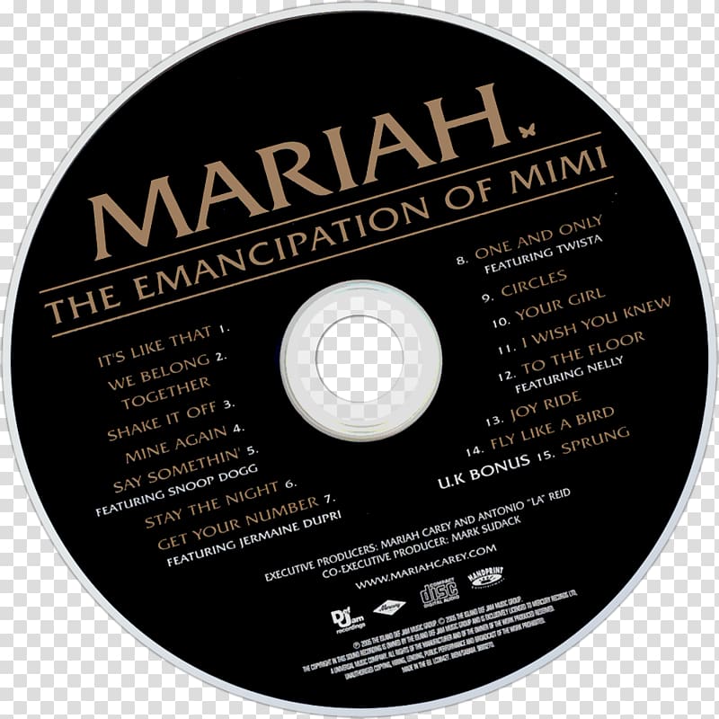 The Emancipation of Mimi Music Compact disc Album Fan art, Mariah Carey transparent background PNG clipart