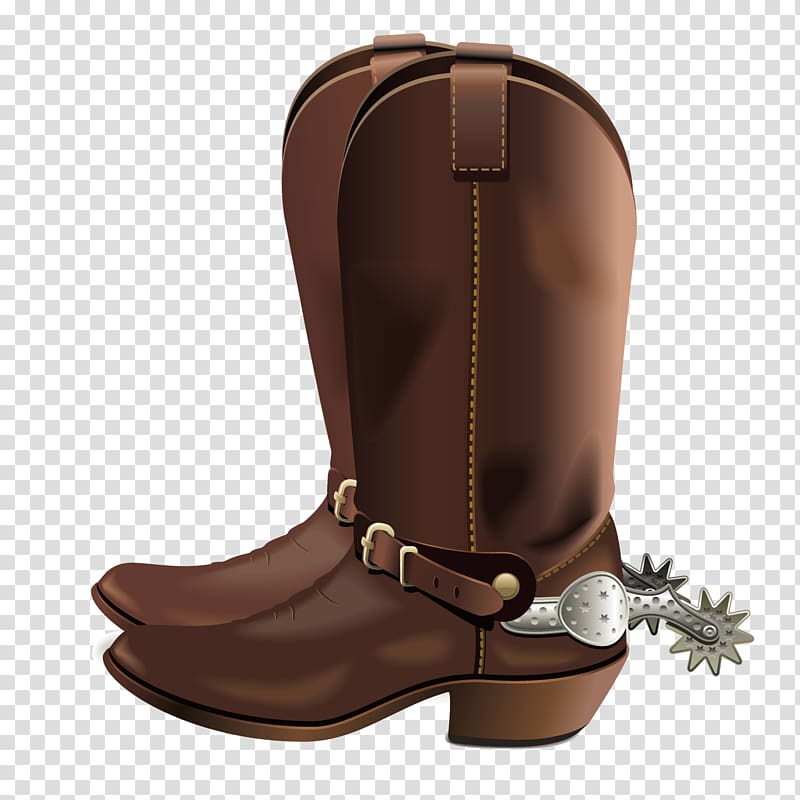 Riding boot Cowboy boot, Retro men boots transparent background PNG clipart