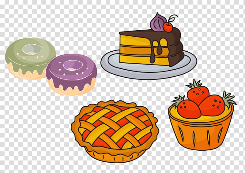 Tart Bakery Wedding cake Chocolate cake Cupcake, Hand painted strawberry fruit dessert cake transparent background PNG clipart