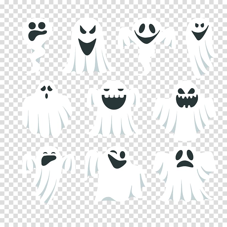 Halloween ghost white transparent background PNG clipart