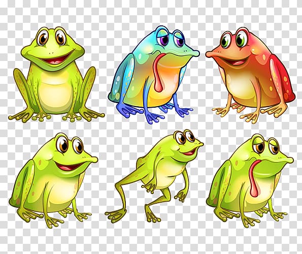 Frog Cartoon Illustration, Cute little frog transparent background PNG clipart