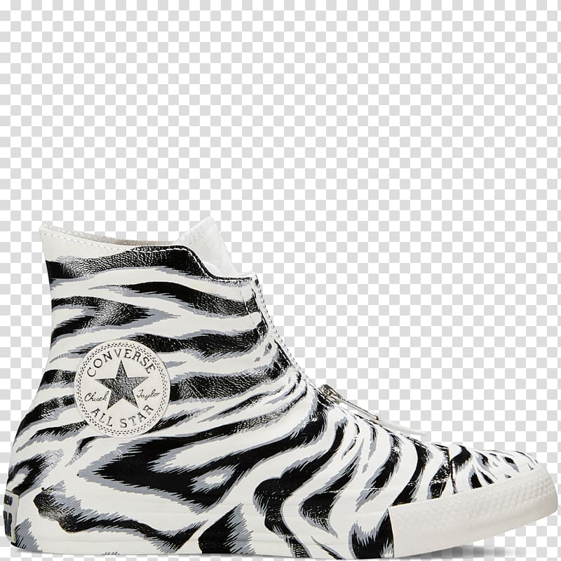 Chuck Taylor All-Stars Converse Sneakers Shoe High-top, zebra print transparent background PNG clipart