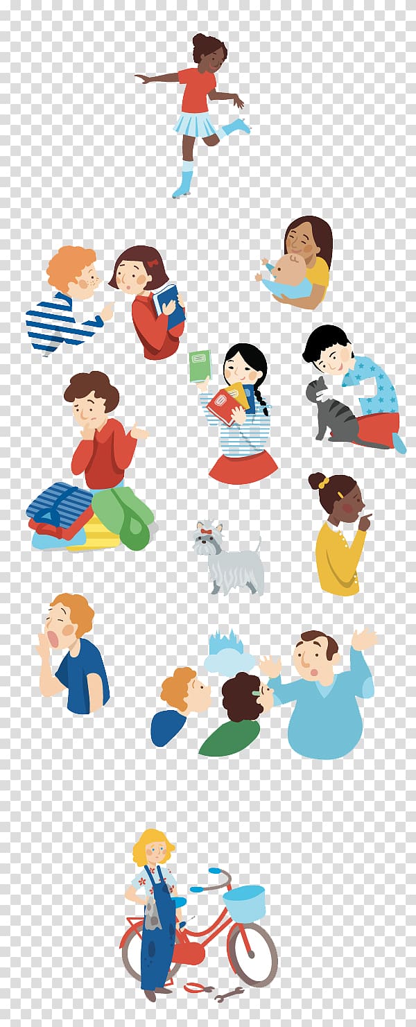 , Different people everyday transparent background PNG clipart