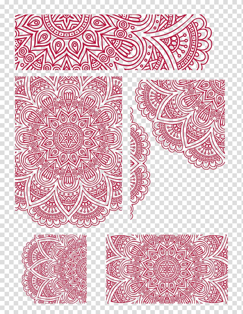 red damask decor collage, Wedding invitation Marriage, wedding card transparent background PNG clipart