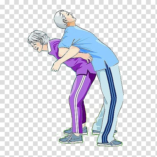 Old age Physical exercise Illustration, Work together transparent background PNG clipart