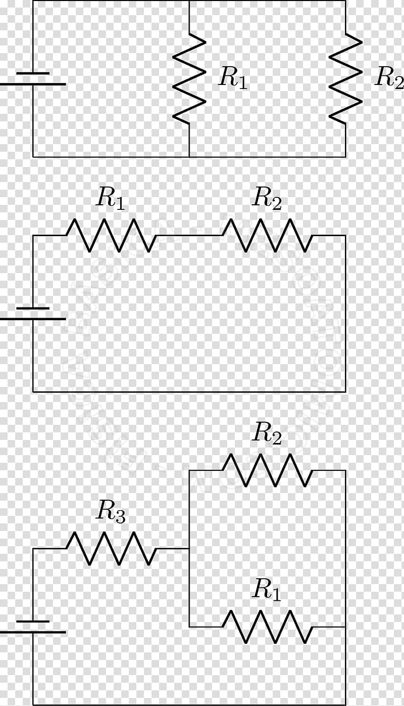 Resistor Series and parallel circuits Electrical network Voluntary association Circuit en parallèle, resistor transparent background PNG clipart