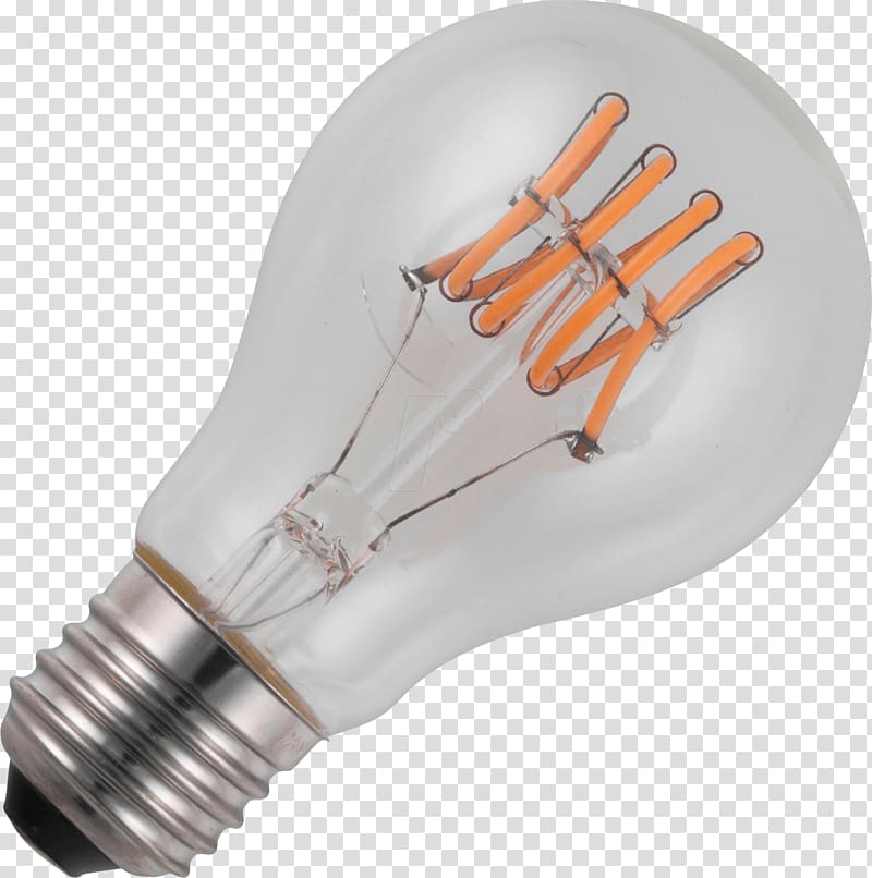 LED filament LED lamp Edison screw Electrical filament Light-emitting diode, lamp transparent background PNG clipart