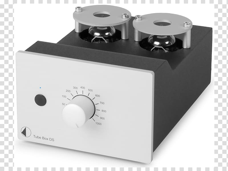 Pro-Ject Elemental Turntable Preamplifier Audiophile, Silver box transparent background PNG clipart
