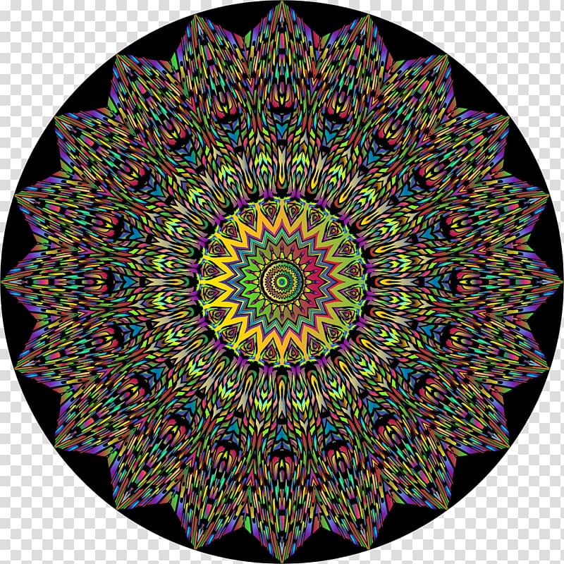 Mandala Psychedelic art Psychedelia, mandala transparent background PNG clipart