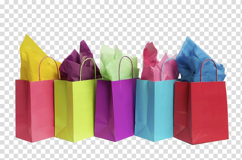 Shopping bag Gift Paper, Color shopping bag transparent background PNG clipart