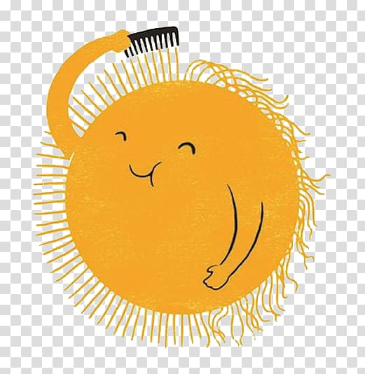 Smiley Illustrator Illustration, Sun anthropomorphic transparent background PNG clipart