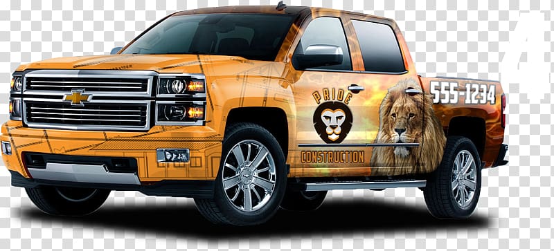 Chevrolet Silverado Wrap advertising Car Pickup truck Van, car Wrap transparent background PNG clipart