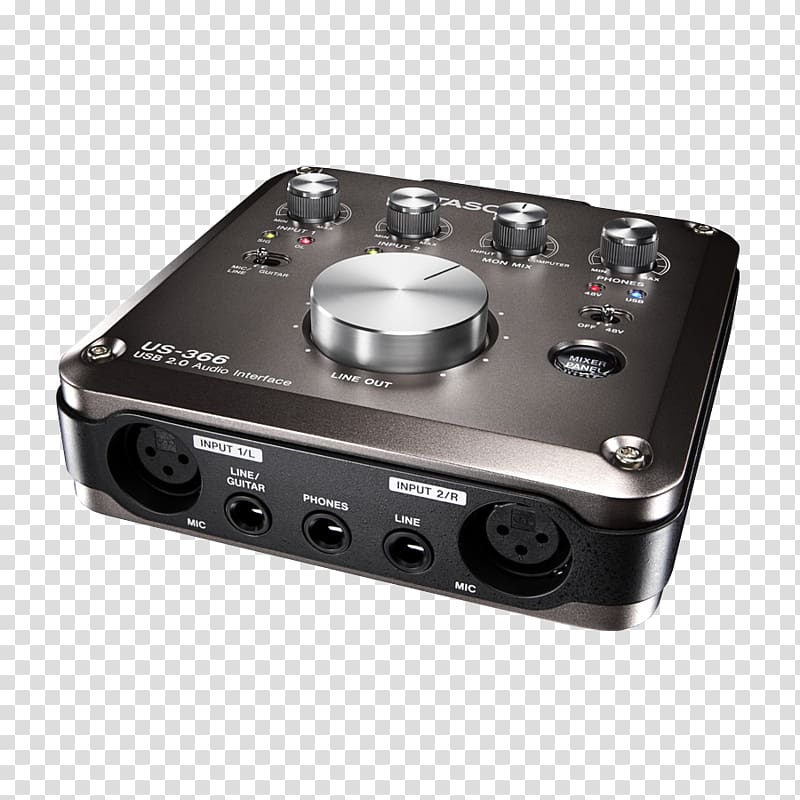 Microphone Tascam US-366 Audio Mixers, microphone transparent background PNG clipart