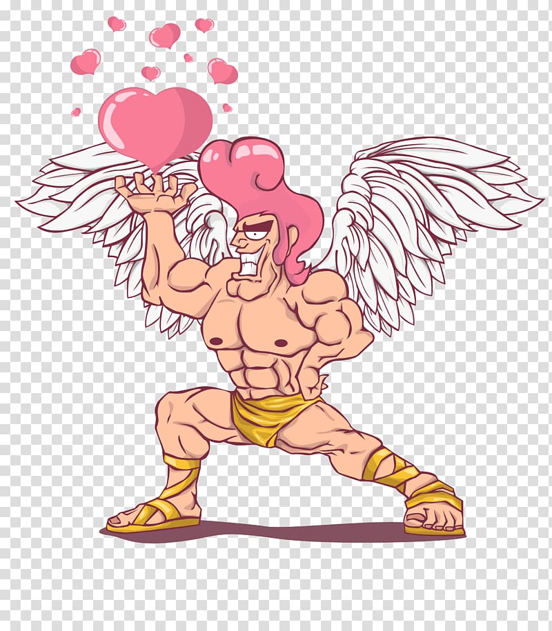 Cupid Cartoon Illustration, Cupid transparent background PNG clipart