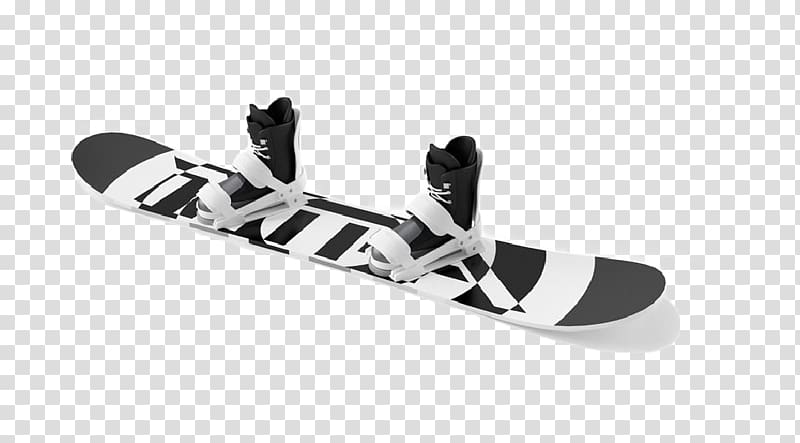Texture mapping Sports equipment Snowboard, Black and white skateboard and skateboard shoes, buckle-free material transparent background PNG clipart