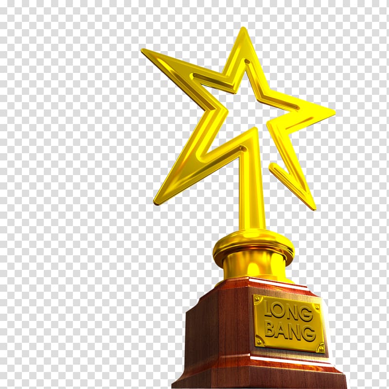 golden star trophy transparent background PNG clipart