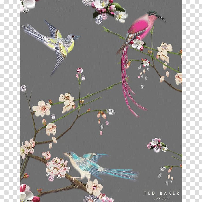 Ted Baker Tile Floral design , Clematis transparent background PNG clipart