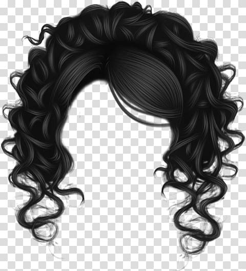 black wigs clip art