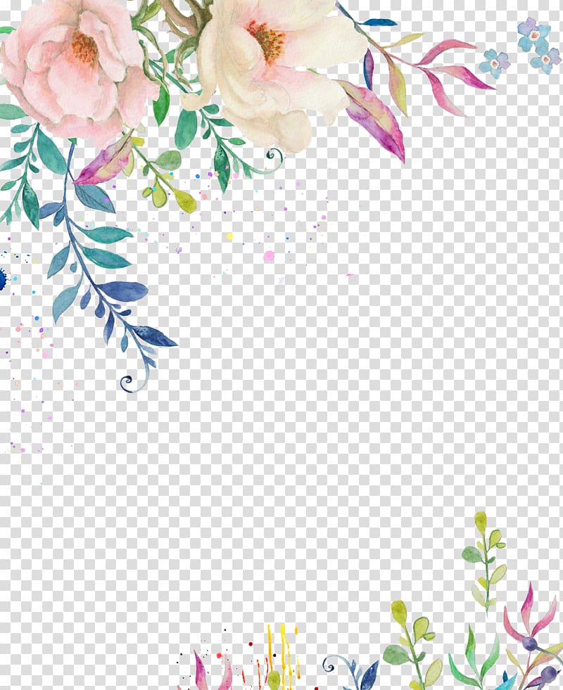 Watercolor painting Flower , painting transparent background PNG clipart