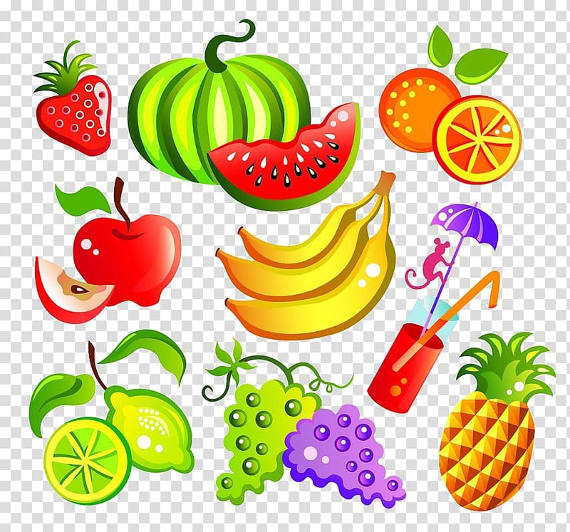 Fruit Cartoon Drawing , 3d material Hand-painted material transparent background PNG clipart