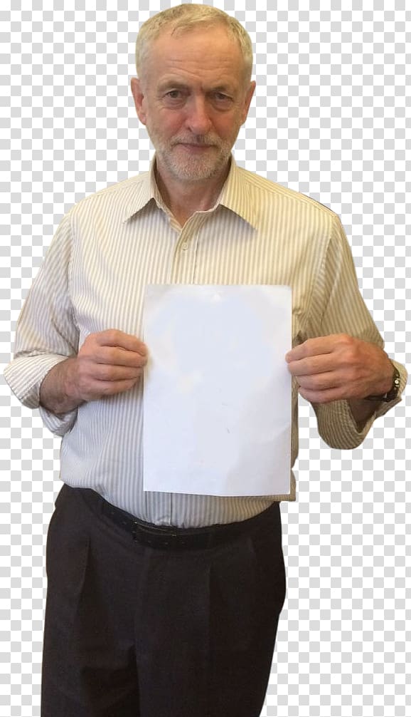 Jeremy Corbyn T-shirt Desktop , holding paper transparent background PNG clipart