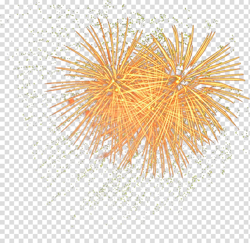 Adobe Fireworks Icon, Opened hand-painted golden fireworks transparent background PNG clipart
