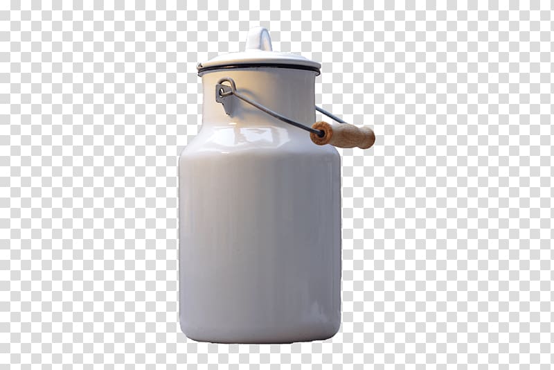 white milk c, Milk Can Wooden Handle transparent background PNG clipart