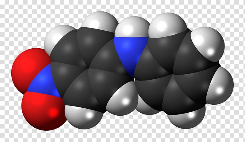 Chemistry Molecule Atom Diphenylamine Space-filling model, chemical atom transparent background PNG clipart