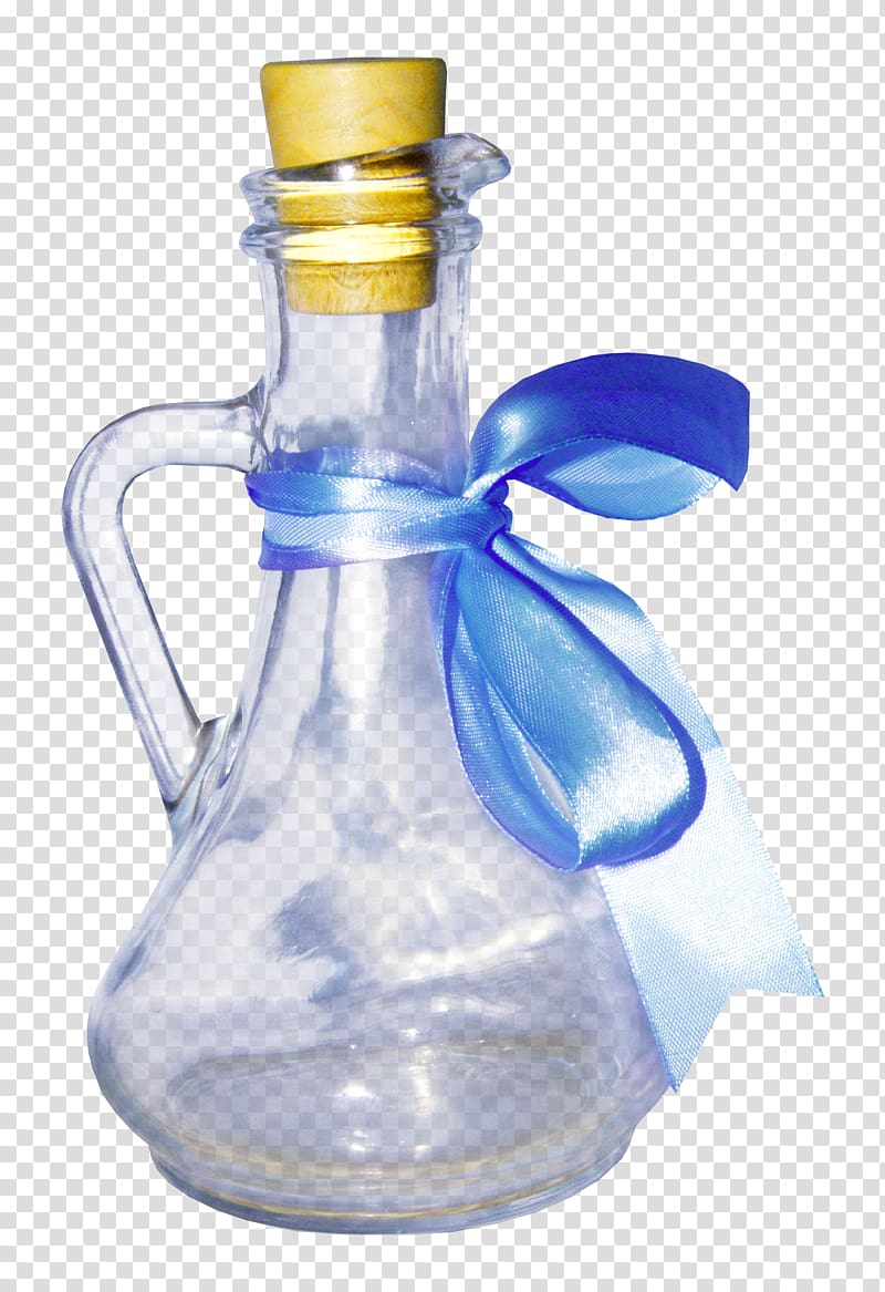 Glass bottle, Ribbon bottle transparent background PNG clipart