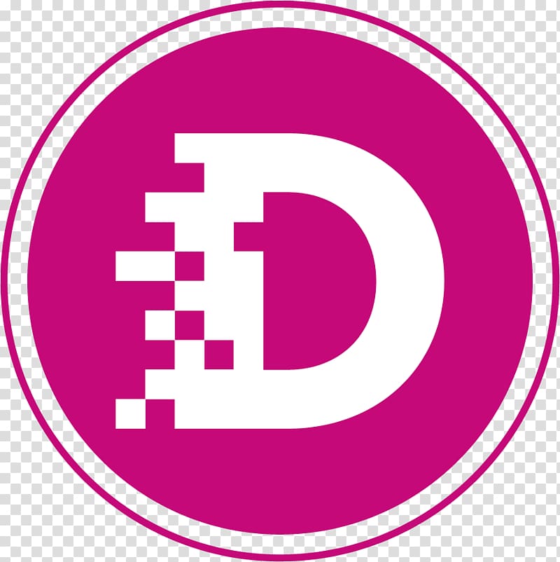 pink and white D logo, Dimcoin Logo transparent background PNG clipart