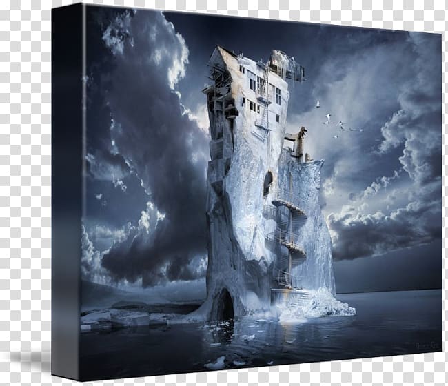 Painting Digital art Surrealism Artist, iceberg transparent background PNG clipart