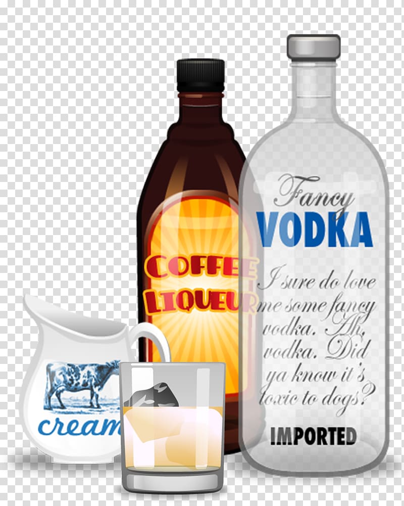 Liqueur coffee White Russian Vodka Cocktail, White Russian cocktail transparent background PNG clipart