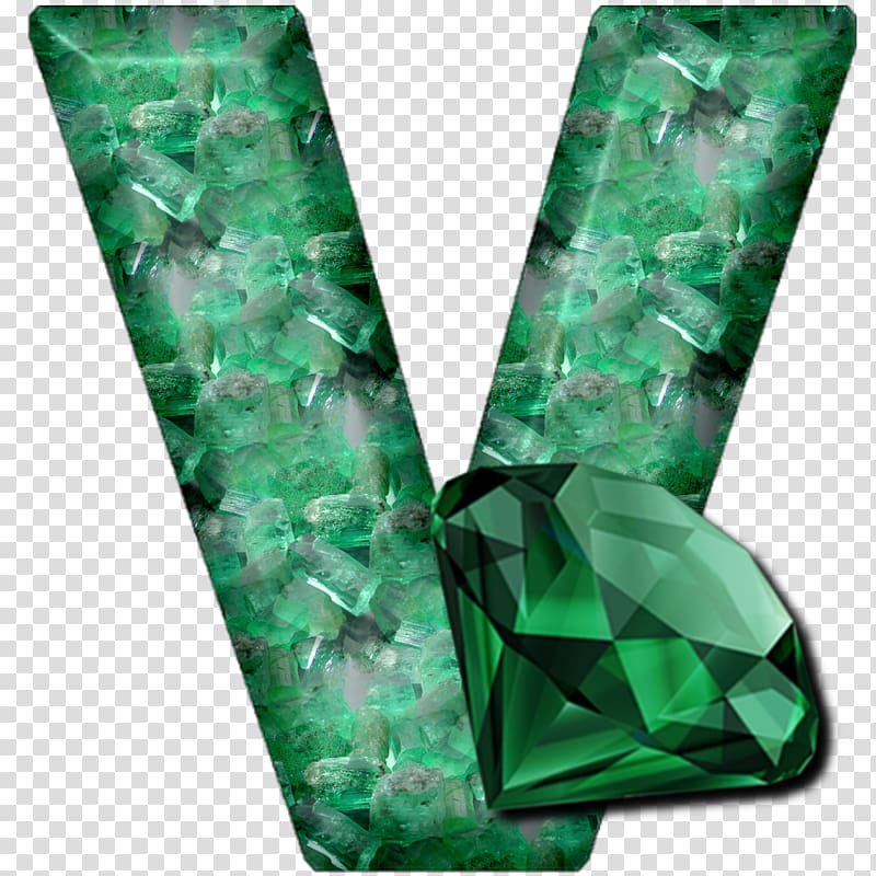 Emerald Alphabet God, emerald transparent background PNG clipart