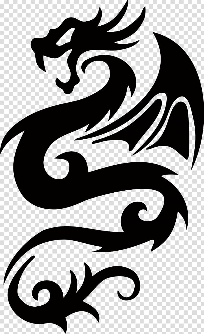 Decal Chinese dragon Tattoo Sticker, dragon transparent background PNG clipart