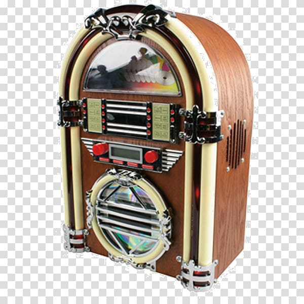 Jukebox FM broadcasting Radio Retro style Compact disc, radio transparent background PNG clipart