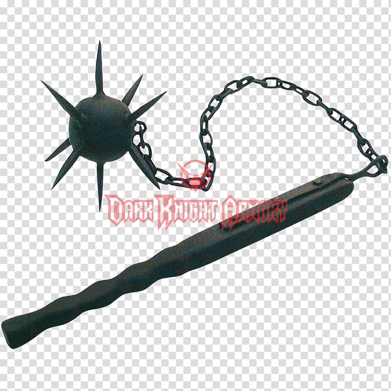 Mace Flail Club Weapon War hammer, weapon transparent background PNG clipart