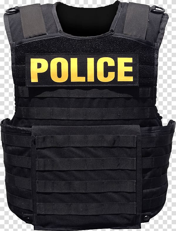 black Police bullet proof vest, Police Body Armor transparent background PNG clipart