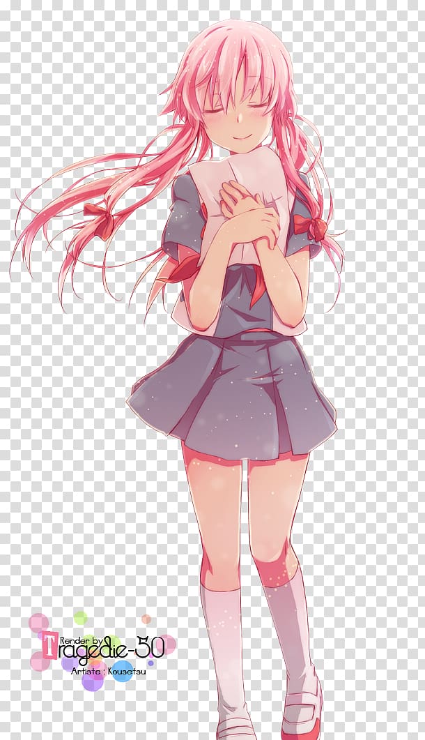 Yuno Gasai Yukiteru Amano Future Diary Anime Mirai, mirai nikki transparent  background PNG clipart