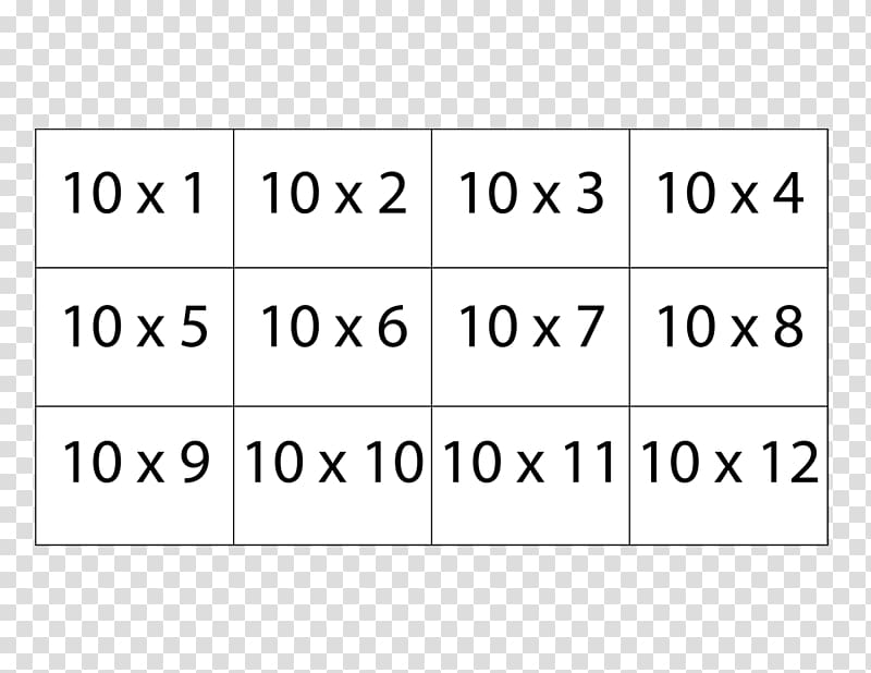 Multiplication table Flashcard Worksheet, multiplication transparent background PNG clipart