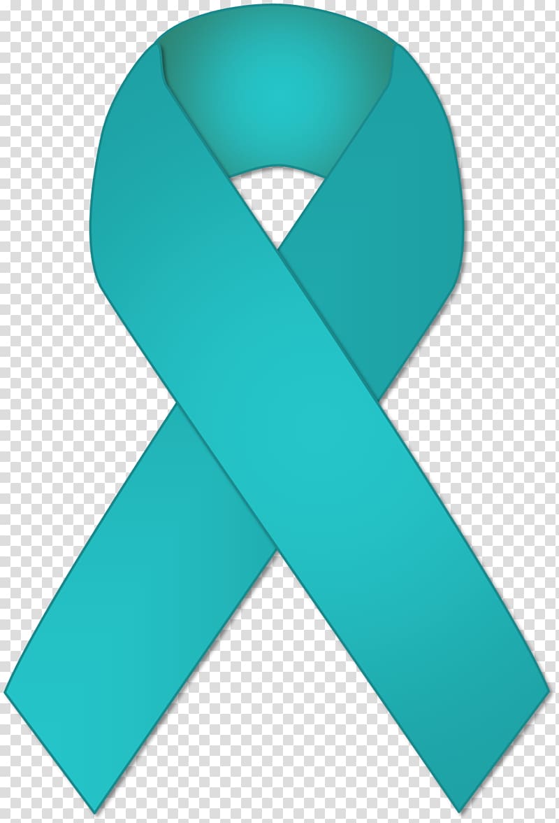 Awareness ribbon American Cancer Society Sexual Assault Awareness Month, teal transparent background PNG clipart