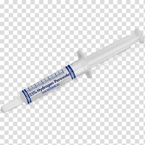 Tooth whitening Gel Hydrogen peroxide, urea Syringe, syringe transparent background PNG clipart