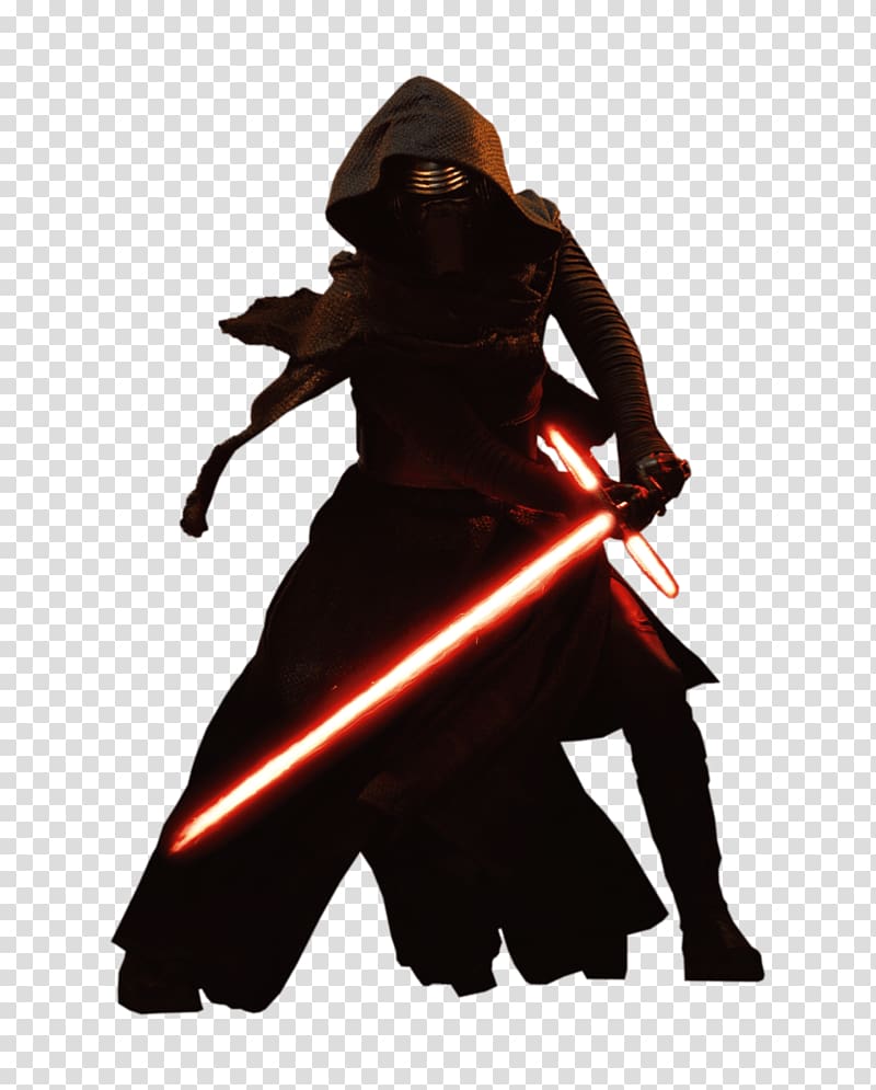 Star Wars Kylo Ren holding 3-blade lightsaber illustration, Kylo Ren Standing transparent background PNG clipart