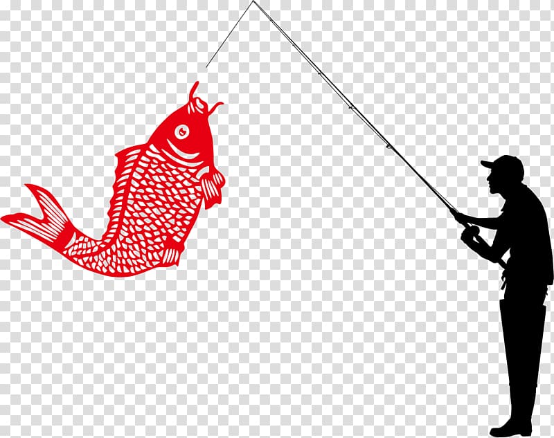 Fishing Angling Illustration, Fishing old man transparent