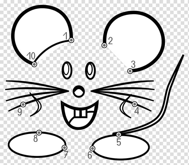 Computer mouse Connect the dots Coloring book, dot transparent background PNG clipart