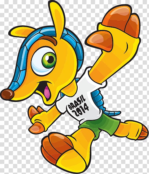 2014 FIFA World Cup 2018 FIFA World Cup Fuleco FIFA World Cup official mascots Brazil, football transparent background PNG clipart